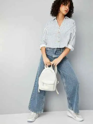 Max Women's Regular Fit Shirt (ELISSA1D_Blue SaumyasStore