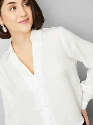 Max Women's Regular Fit Shirt (SFT3604_Blue SaumyasStore