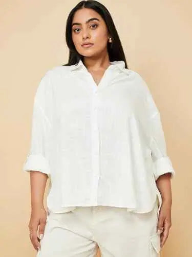 Max Women's Regular Fit Shirt (WVN3601P_Green SaumyasStore