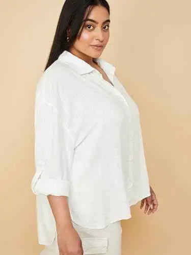 Max Women's Regular Fit Shirt (WVN3601P_Green SaumyasStore