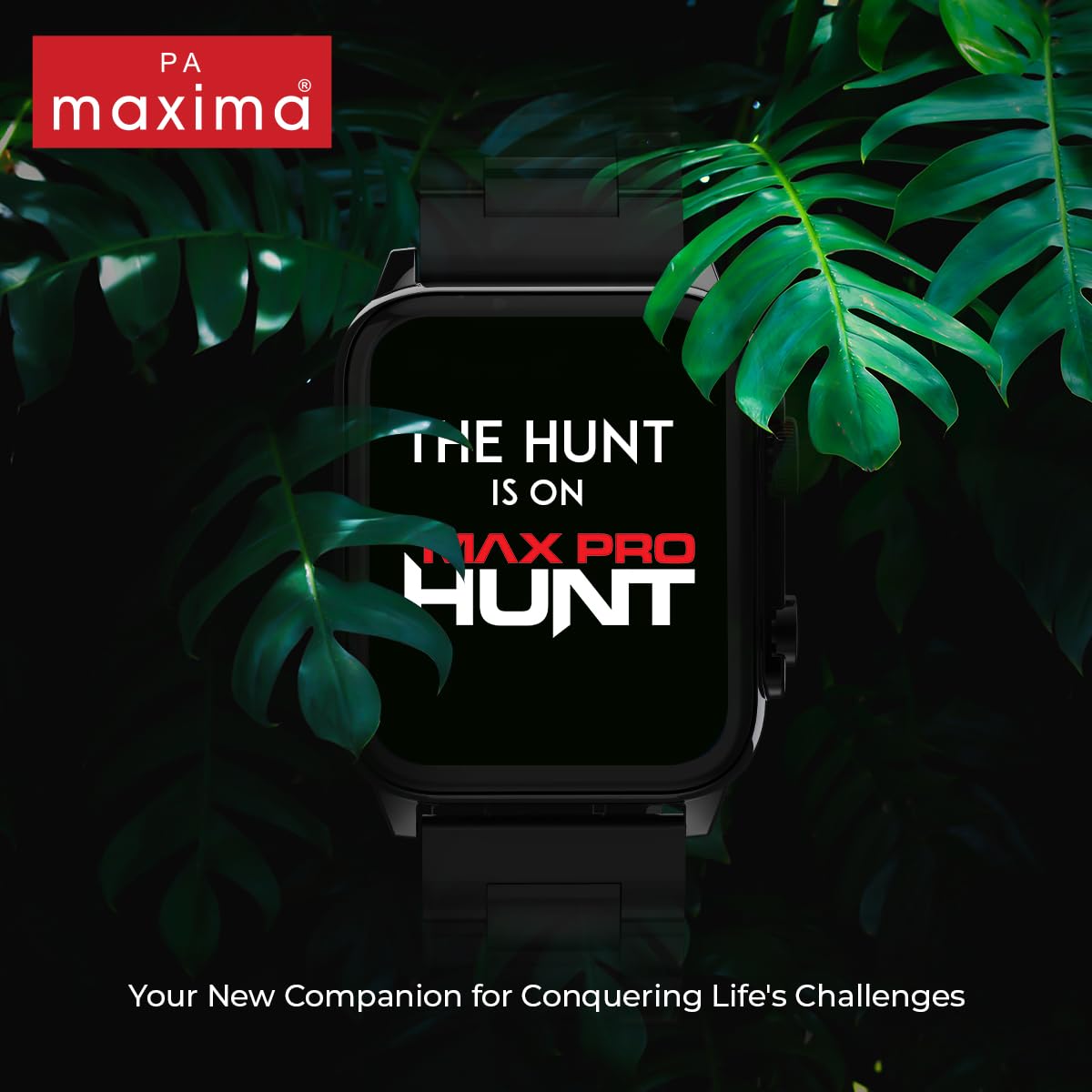 Maxima Hunt 1.78" Super AMOLED Smart Watch, Bluetooth Calling, 368x488 Resolution,1000 Nits,60hz Refresh, Metallic Build, AI Voice Assistant, BT 5.2 Seamless Connection, Active Crown (Rose Gold Black) SaumyasStore