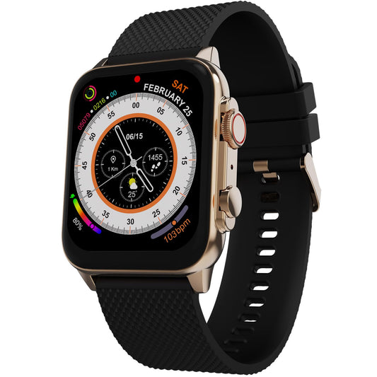 Maxima Hunt 1.78" Super AMOLED Smart Watch, Bluetooth Calling, 368x488 Resolution,1000 Nits,60hz Refresh, Metallic Build, AI Voice Assistant, BT 5.2 Seamless Connection, Active Crown (Rose Gold Black) SaumyasStore