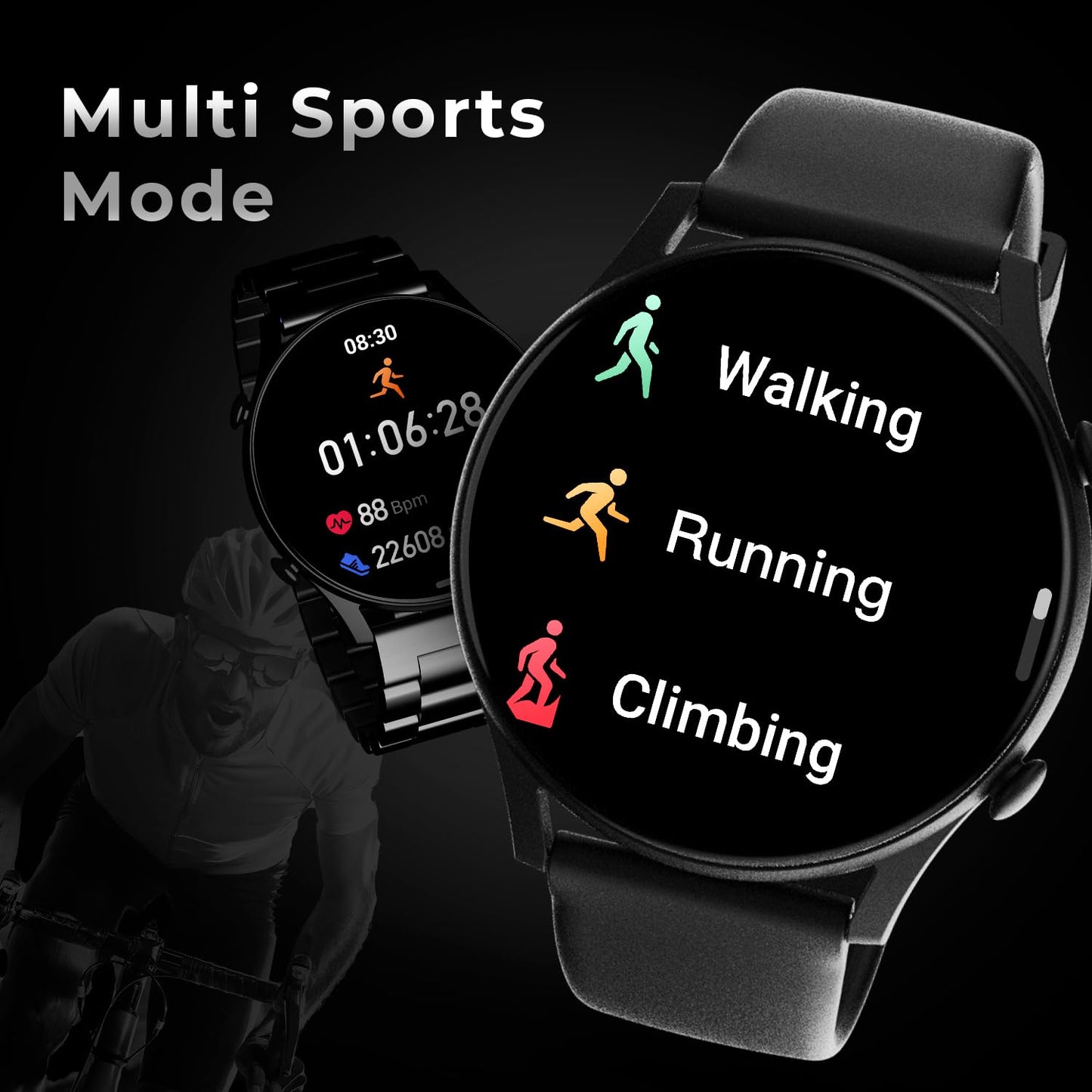 Maxima Power 1.43" Super AMOLED Bluetooth Calling Smart Watch | 466x466 Pixels Retina Resolution Display 1000Nits| Always On Smartwatch with AI Voice Assistant |Health Monitoring |Long Battery Life SaumyasStore