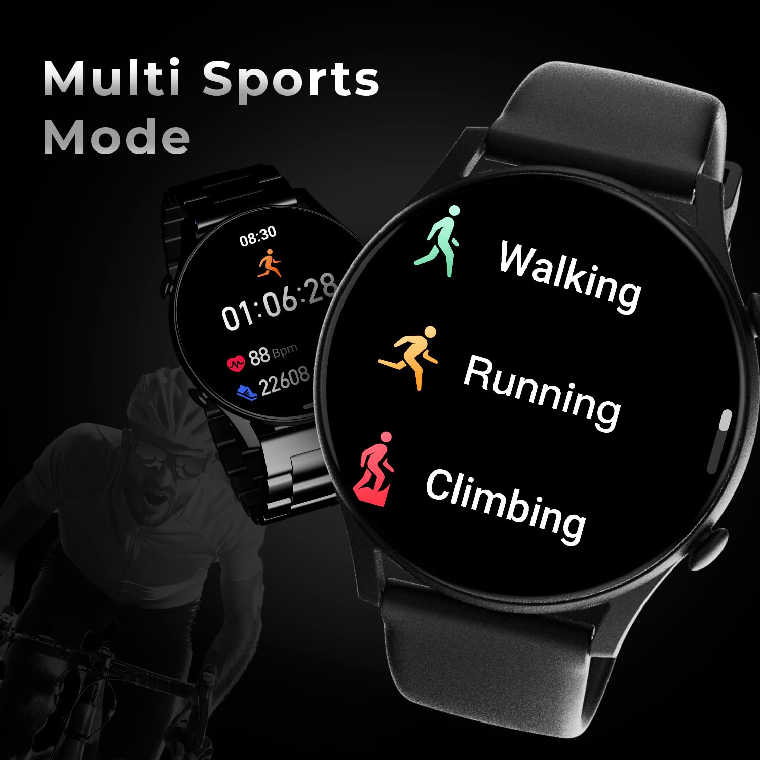 Maxima Power 1.43" Super AMOLED Bluetooth Calling Smart Watch | 466x466 Pixels Retina Resolution Display 1000Nits| Always On Smartwatch with AI Voice Assistant |Health Monitoring |Long Battery Life SaumyasStore