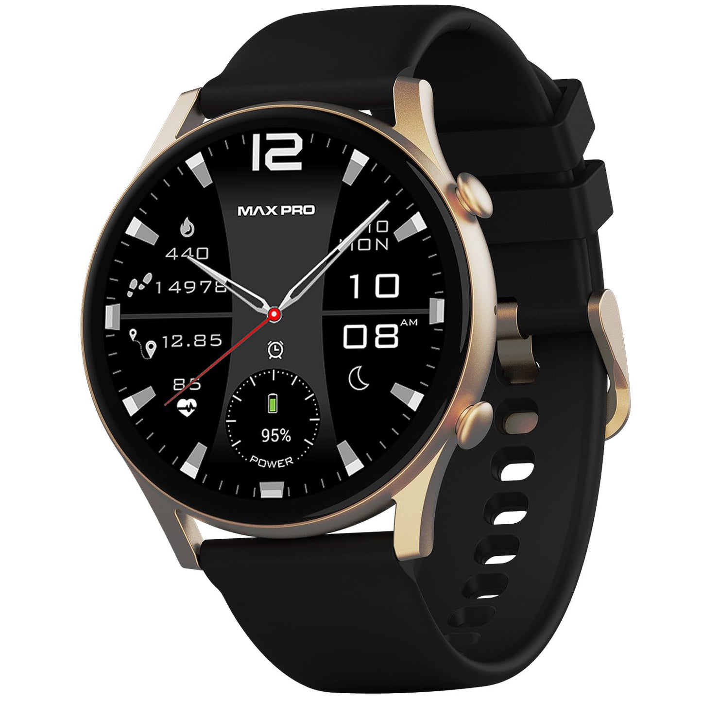 Maxima Power 1.43" Super AMOLED Bluetooth Calling Smart Watch | 466x466 Pixels Retina Resolution Display 1000Nits| Always On Smartwatch with AI Voice Assistant |Health Monitoring |Long Battery Life SaumyasStore