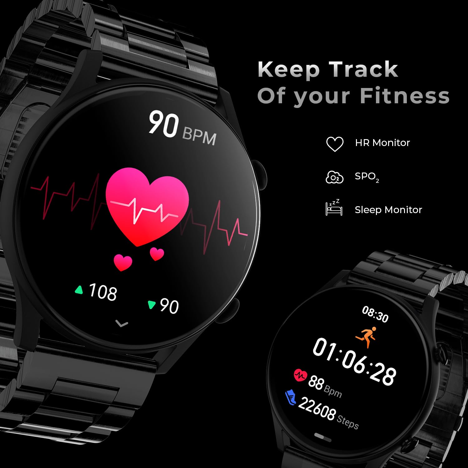 Maxima Power 1.43" Super AMOLED Bluetooth Calling Smart Watch | 466x466 Pixels Retina Resolution Display 1000Nits| Always On Smartwatch with AI Voice Assistant |Health Monitoring |Long Battery Life SaumyasStore