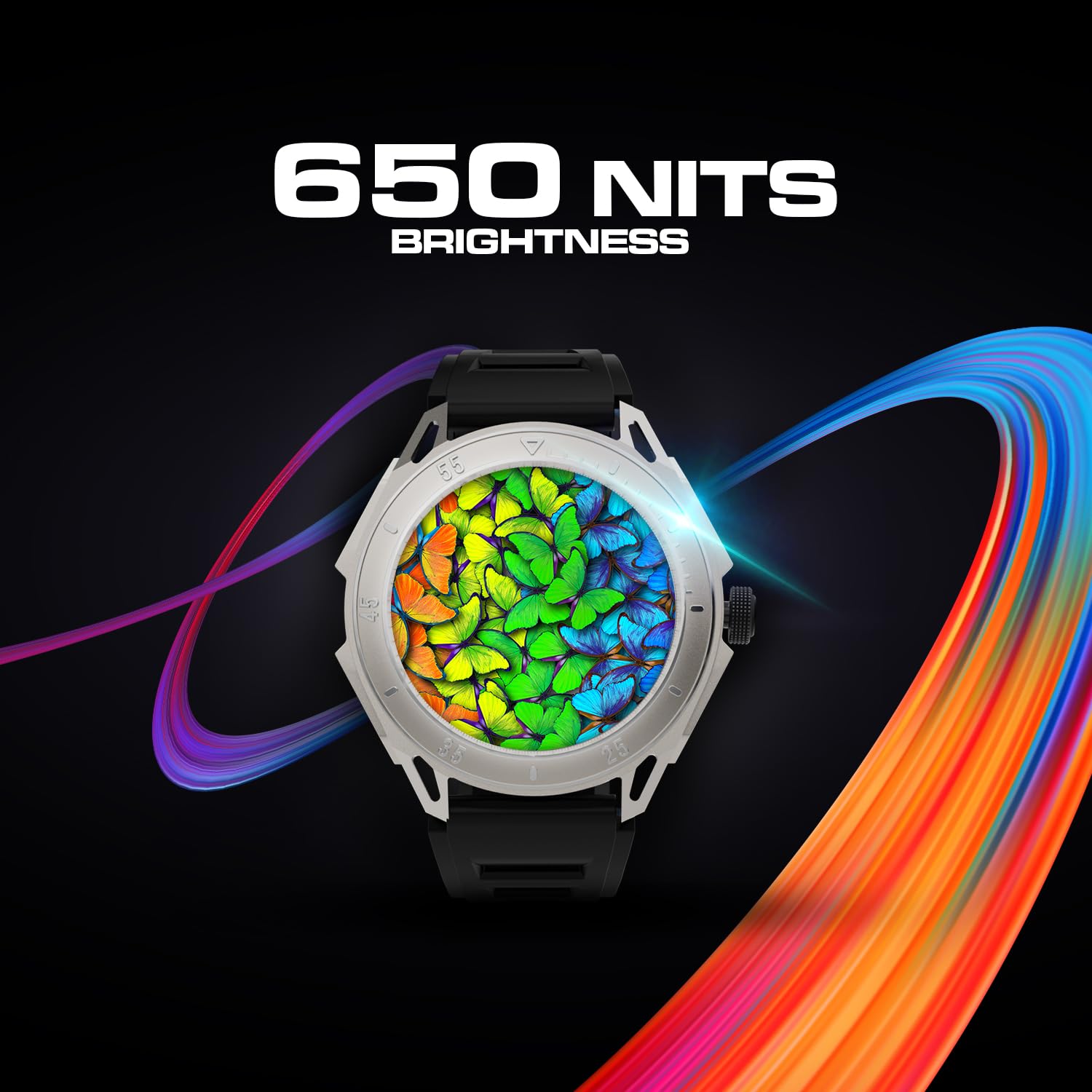 Maxima Raptor 1.39" HD Round Smart Watch for Men & Women with Premium Dual Metallic Case & Inbuilt Compass, Bluetooth Calling Smart Watch, 650 Nits, Extended Battery Life, Rotating Crown Smartwatch SaumyasStore