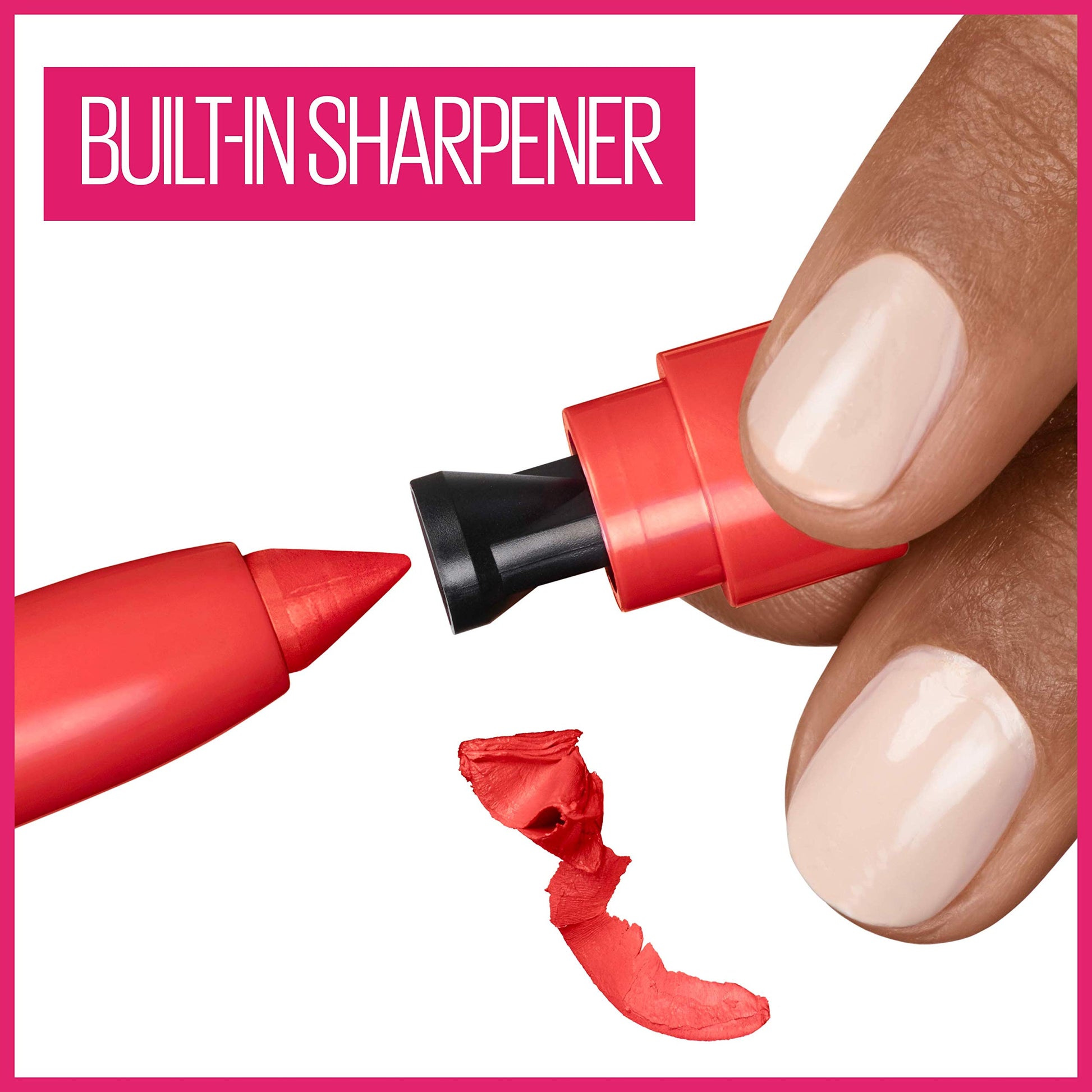 Maybelline New York Maybelline Super Stay Ink Crayon Lipstick, Precision Tip Matte Lip Crayon with Built-in Sharpener, Longwear Up To 8Hrs, Hustle In Heels, Apple Red, 0.04 oz SaumyasStore