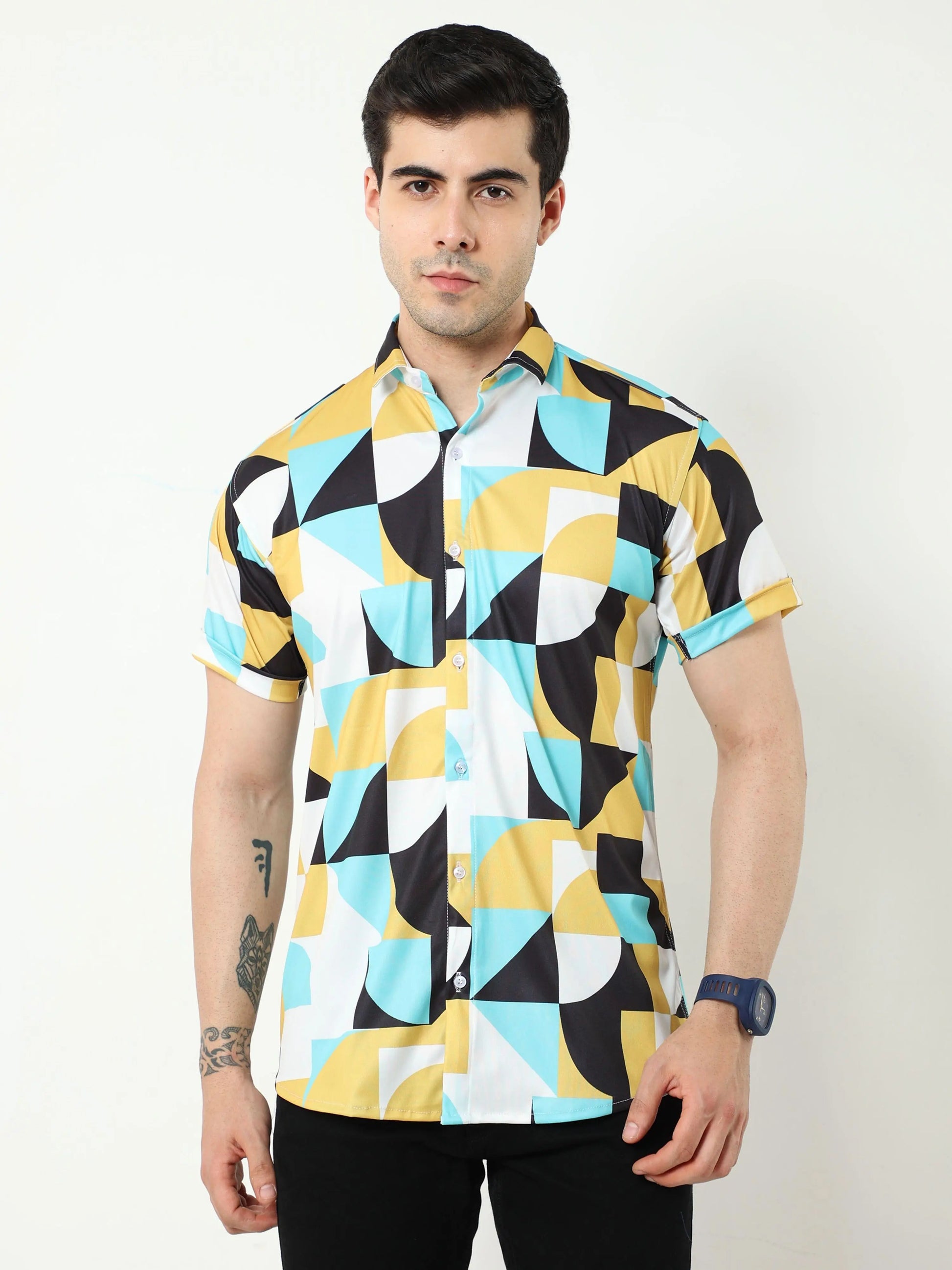 Men Regular Fit Floral Print Spread Collar Casual Shirt SaumyasStore