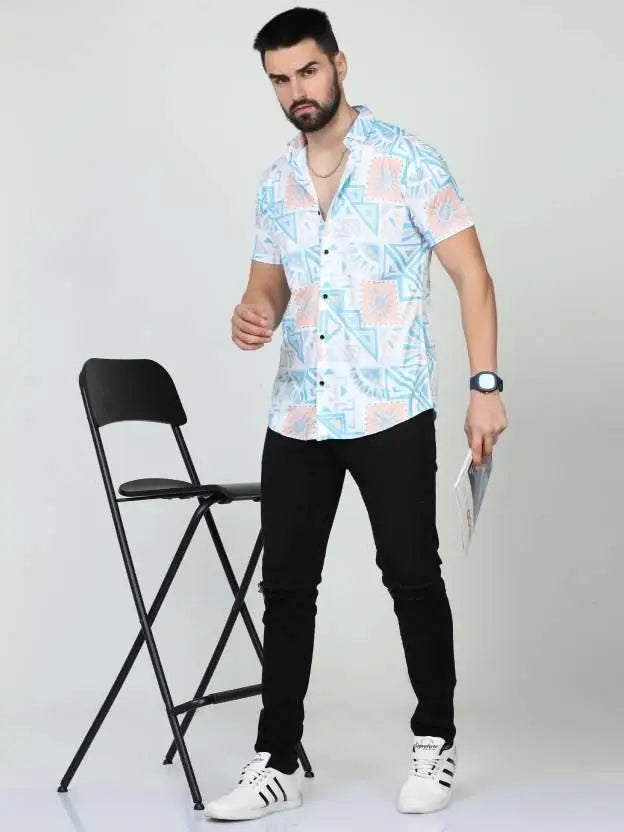 Men's Printed Rayon Half Sleeves Shirt SaumyasStore