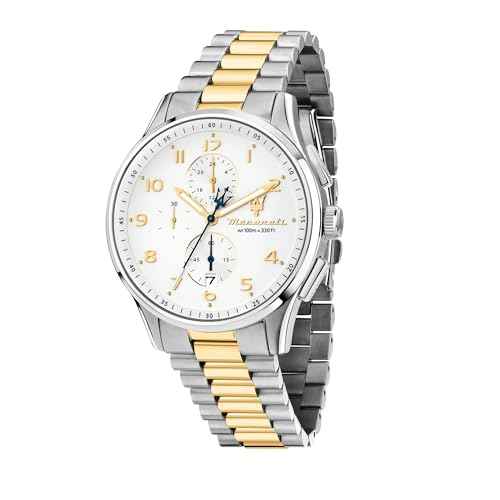 Men's Watch, Chronograph, Analog, 42 mm, SORPASSO Collection - R8873624003, Gold, Silver, 42, Classic SaumyasStore