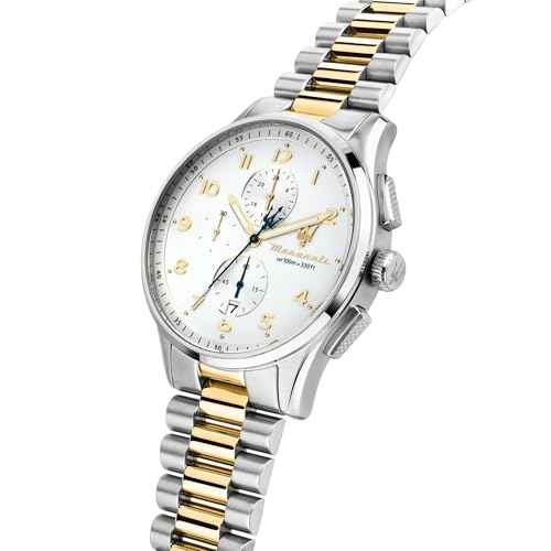 Men's Watch, Chronograph, Analog, 42 mm, SORPASSO Collection - R8873624003, Gold, Silver, 42, Classic SaumyasStore