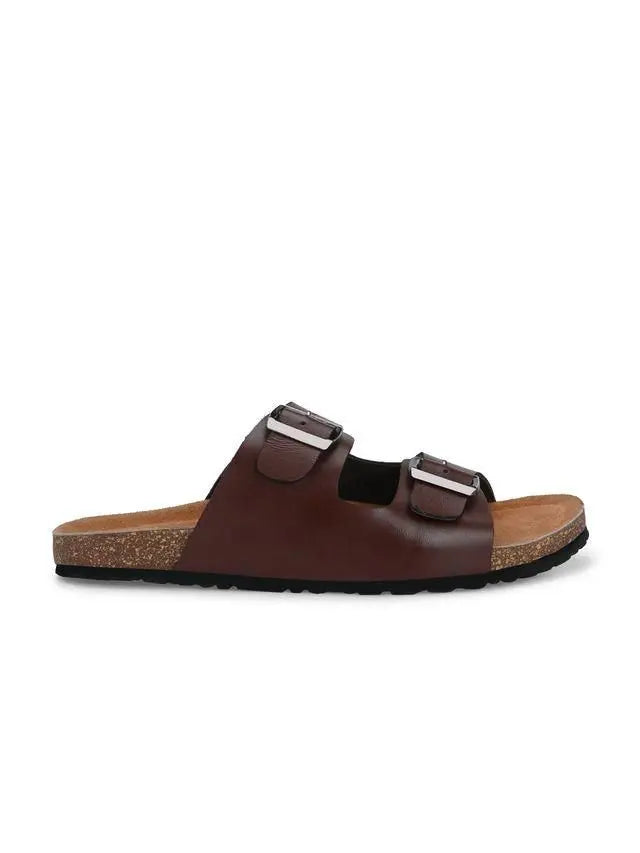 Mens Arizona Brown Leather Slippers SaumyasStore