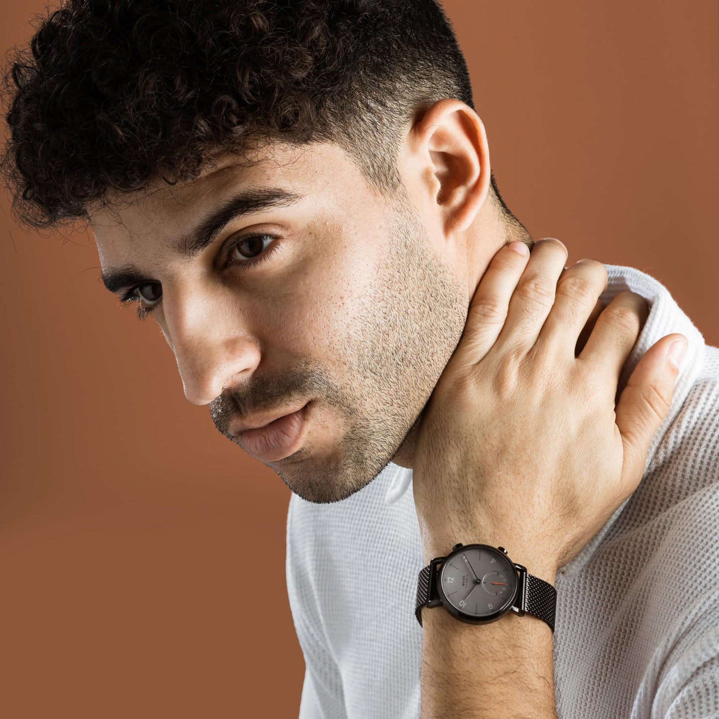 Muse Modernist Milanese Edition Hybrid Smartwatch for Men & Women with Bluetooth Connectivity, Step Counter, Sleep Monitoring, 5ATM Water Resistant (36MM, Black Grey) SaumyasStore