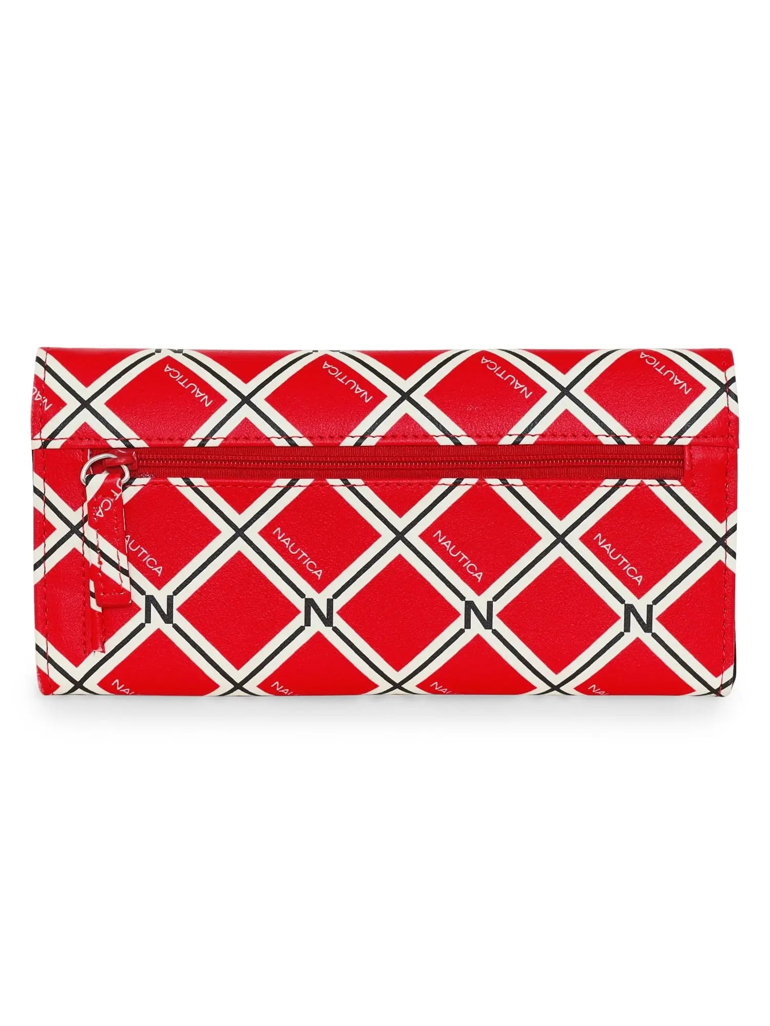 Nautica Money Manager RFID Women's Polyurethane Wallet Clutch Organizer, Red SaumyasStore