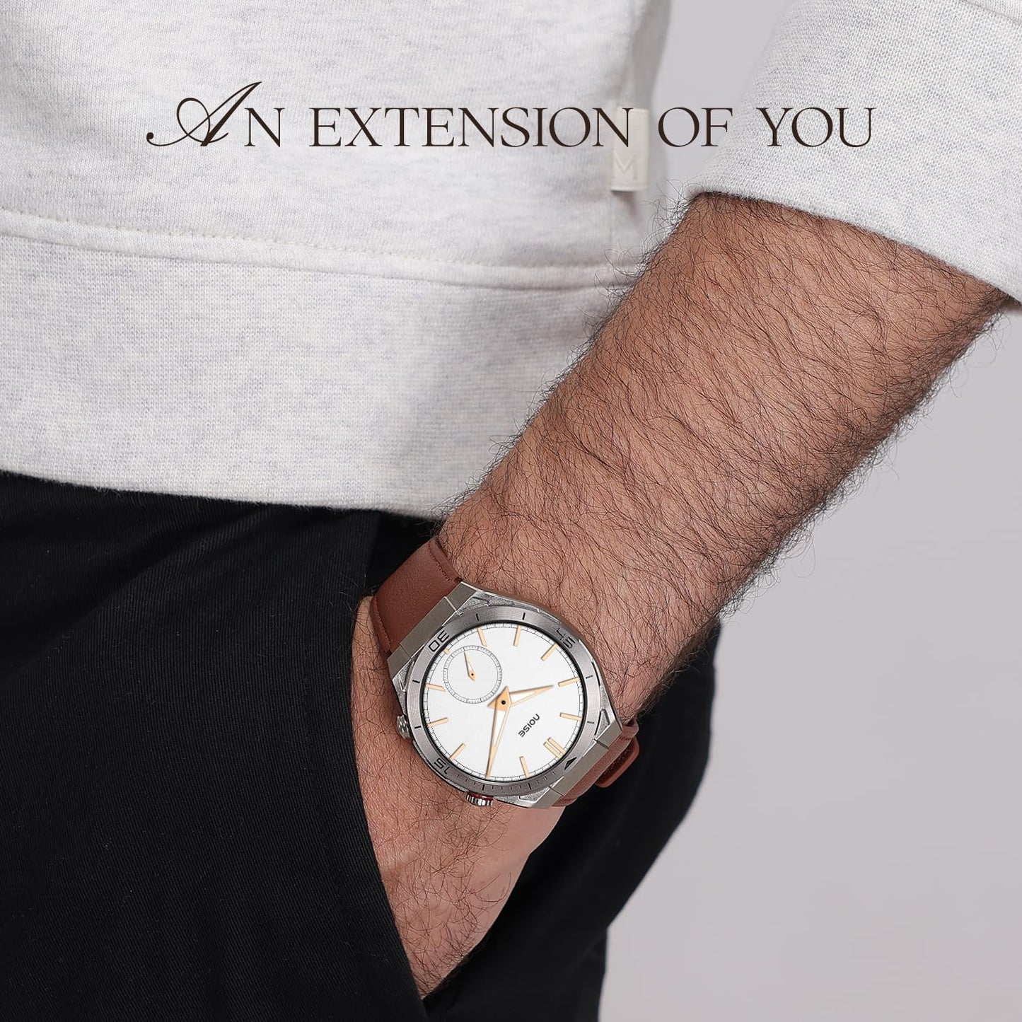 Noise Active 2 Smart Watch with 1.46" AMOLED Display, Upto 10 Days Battery, Premium Metal Build with Sleek Dial, BT Calling, Functional Crown, 100+ Sports Modes (Classic Brown) SaumyasStore