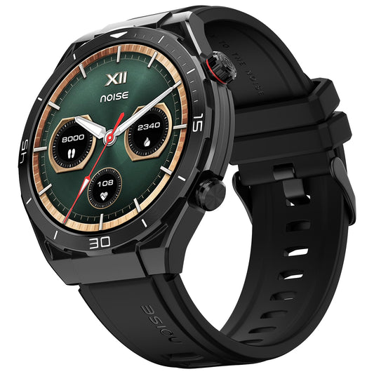 Noise Active 2 Smart Watch with 1.46" AMOLED Display, Upto 10 Days Battery, Premium Metal Build with Sleek Dial, BT Calling, Functional Crown, 100+ Sports Modes (Midnight Black) SaumyasStore