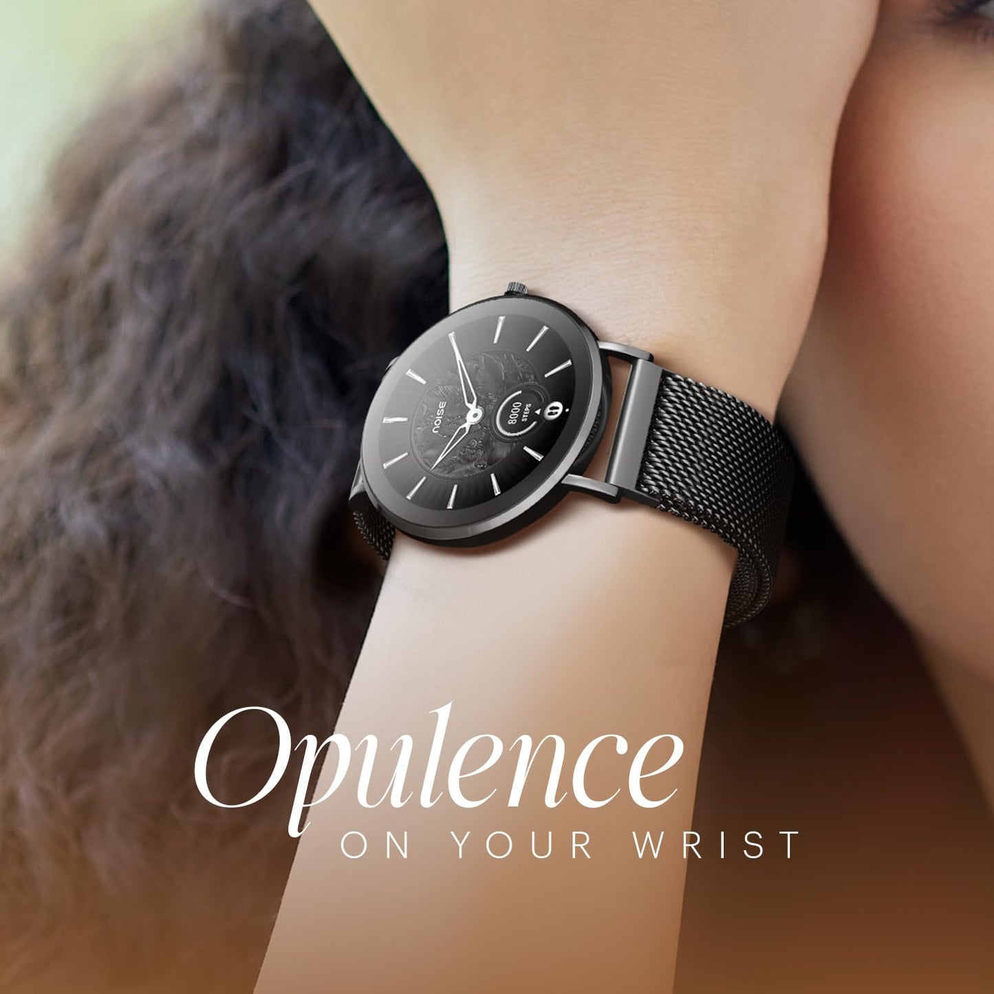 Noise Diva 2 Fashion Smart Watch for Women - Sleekest Dial, 36mm AMOLED Display, Snug Fit, Improved Female Cycle Tracker, BT Calling, Sleep Tracking, AI Voice Assistant, Password Protection-Black Link SaumyasStore