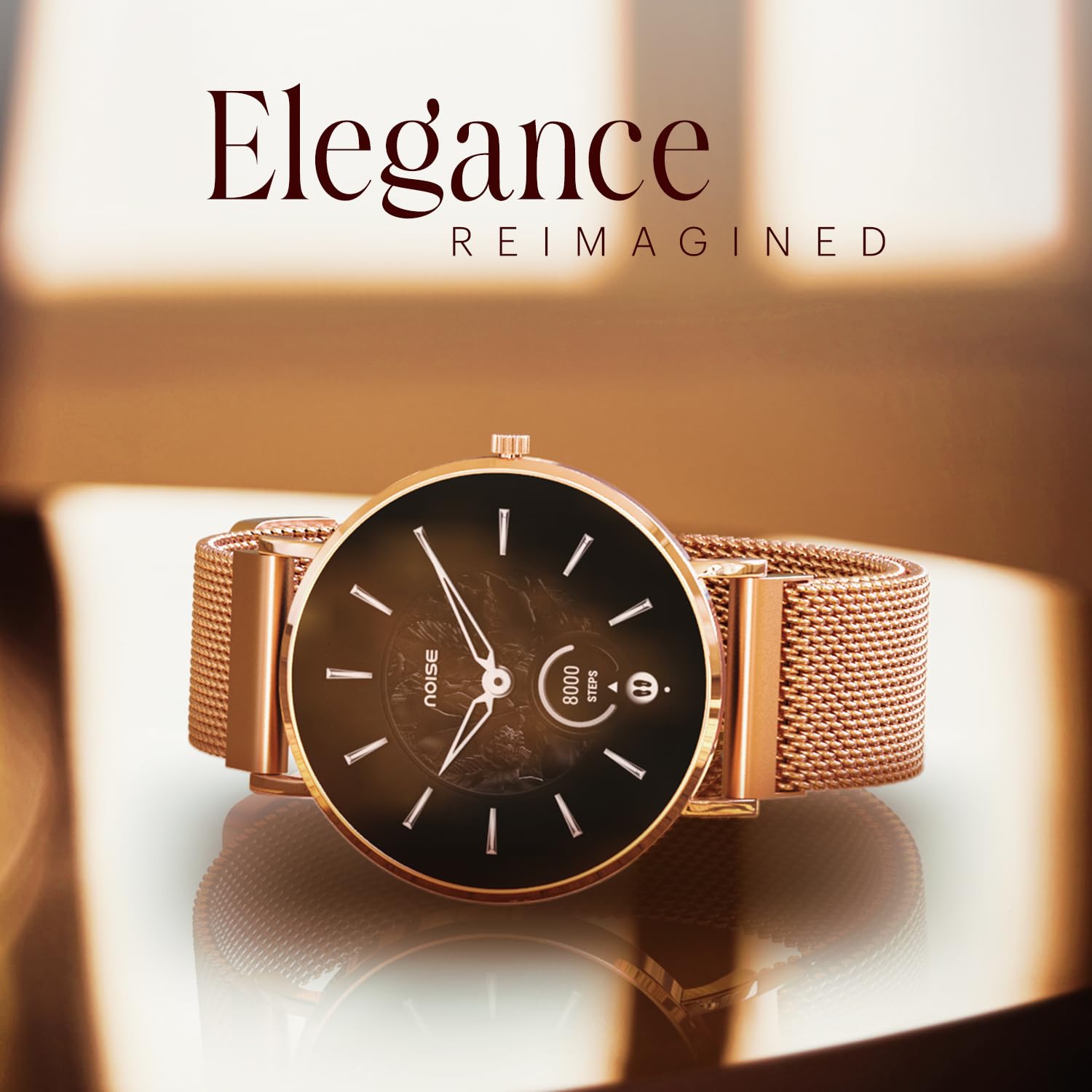 Noise Diva 2 Fashion Smart Watch for Women - Sleekest Dial, 36mm AMOLED Display, Snug Fit, Improved Female Cycle Tracker, BT Calling, Sleep Tracking, AI Voice Assistant, Password Protection-Black Link SaumyasStore