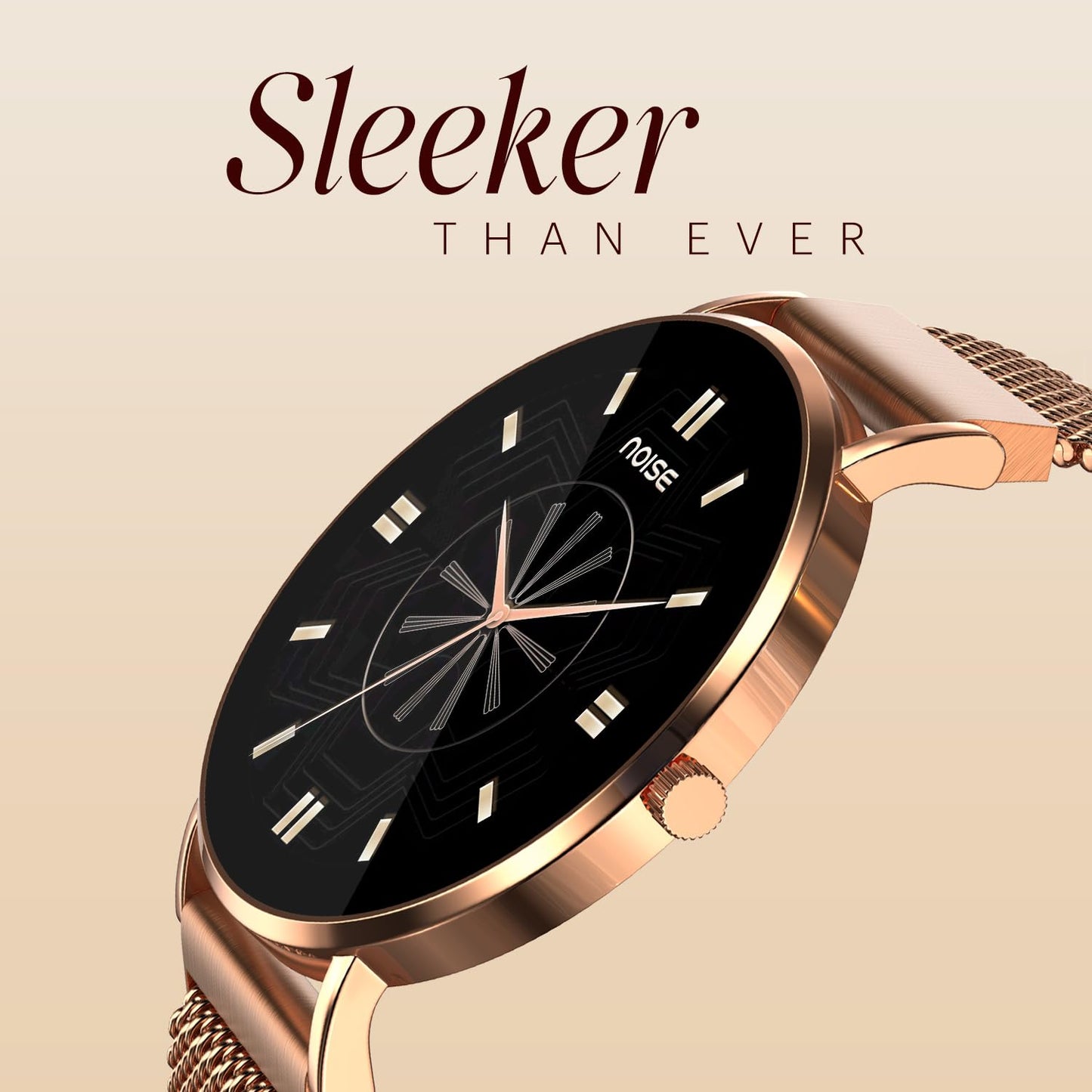 Noise Diva 2 Fashion Smart Watch for Women - Sleekest Dial, 36mm AMOLED Display, Snug Fit, Improved Female Cycle Tracker, BT Calling, Sleep Tracking, AI Voice Assistant, Password Protection-Rose Pink SaumyasStore