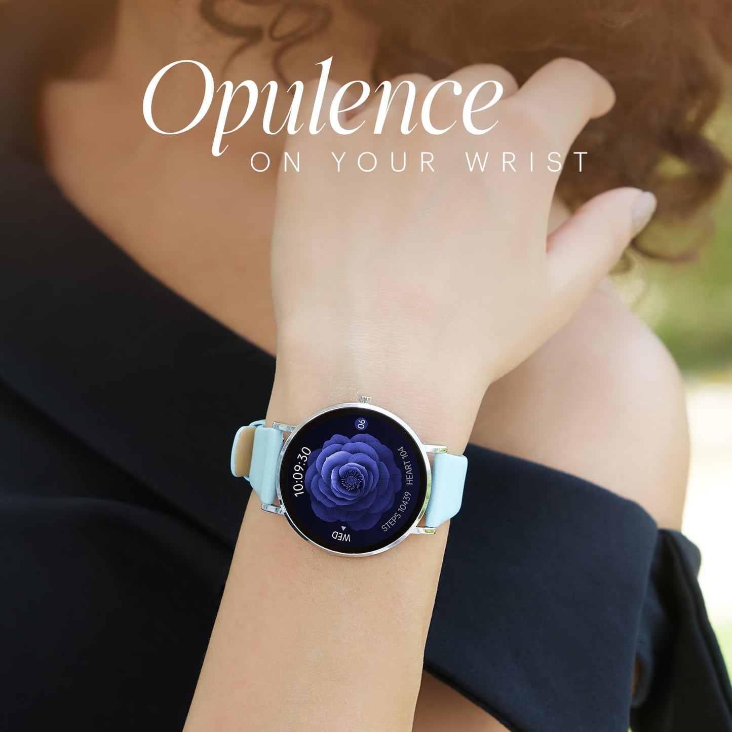 Noise Diva 2 Fashion Smart Watch for Women- Sleekest Dial, 36mm AMOLED Display, Snug Fit, Improved Female Cycle Tracker, BT Calling, Sleep Tracking, AI Voice Assistant, Password Protection-Silver Blue SaumyasStore