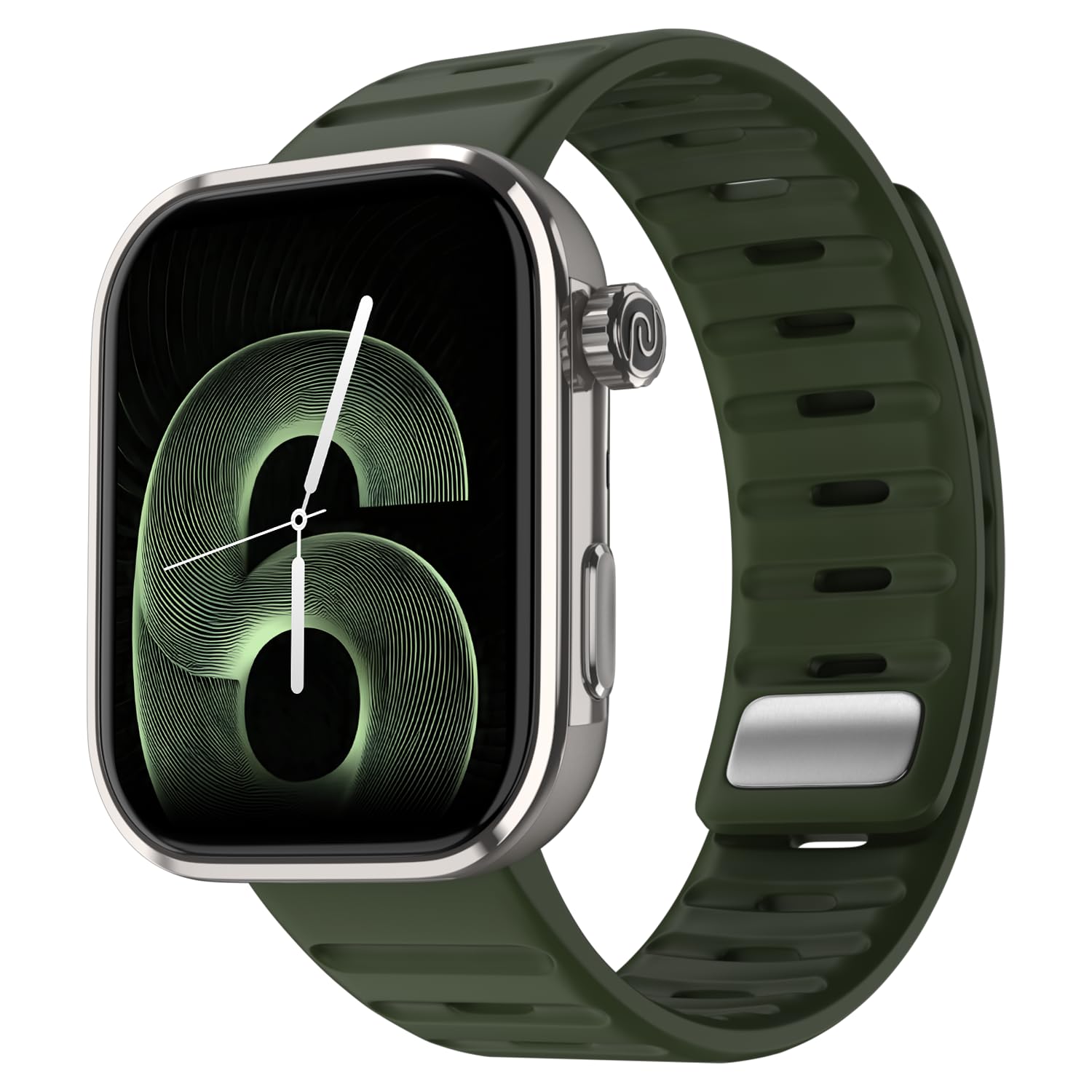 Noise Pro 6 Max Smart Watch:Intelligent AI, Endless AI Watch Faces, AI Companion, 1.96” AMOLED, Stainless Steel Build, Built-in GPS, 5 ATM, EN2 Processor, for iOS & Android(Green Titanium) SaumyasStore