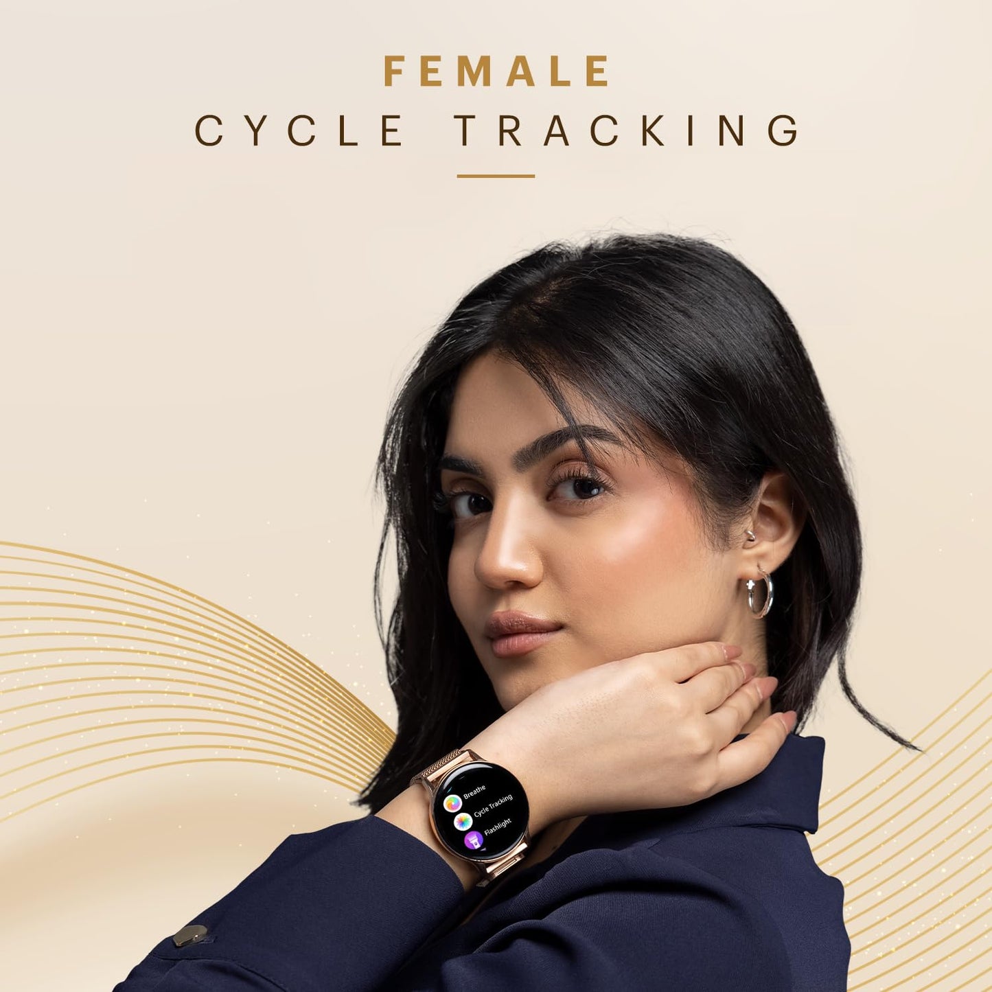 Noise Vortex Plus 1.46” AMOLED Display, AoD, BT Calling, Sleek Metal Finish with Mesh Strap, 7 Days Battery Life, All New OS with 100+ Watch Faces & Health Suite (Gold Link) SaumyasStore