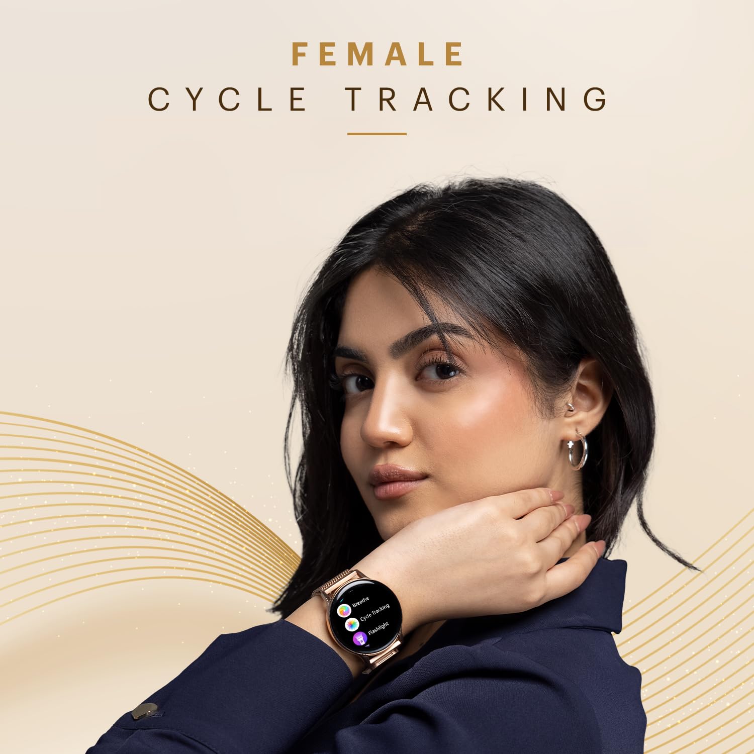 Noise Vortex Plus 1.46” AMOLED Display, AoD, BT Calling, Sleek Metal Finish with Mesh Strap, 7 Days Battery Life, All New OS with 100+ Watch Faces & Health Suite (Gold Link) SaumyasStore