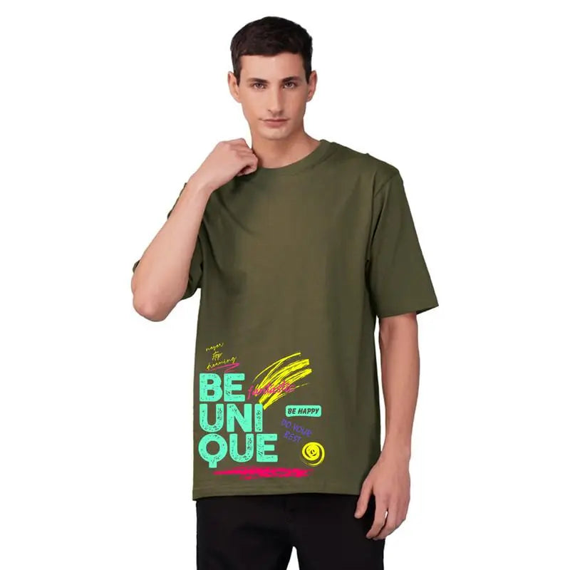 Nusyl Knitted Printed Half Sleeves Mens Round Neck T-Shirt SaumyasStore