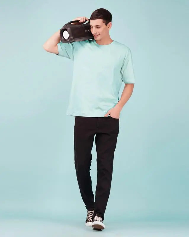 Nusyl Knitted Printed Half Sleeves Mens Round Neck T-Shirt SaumyasStore