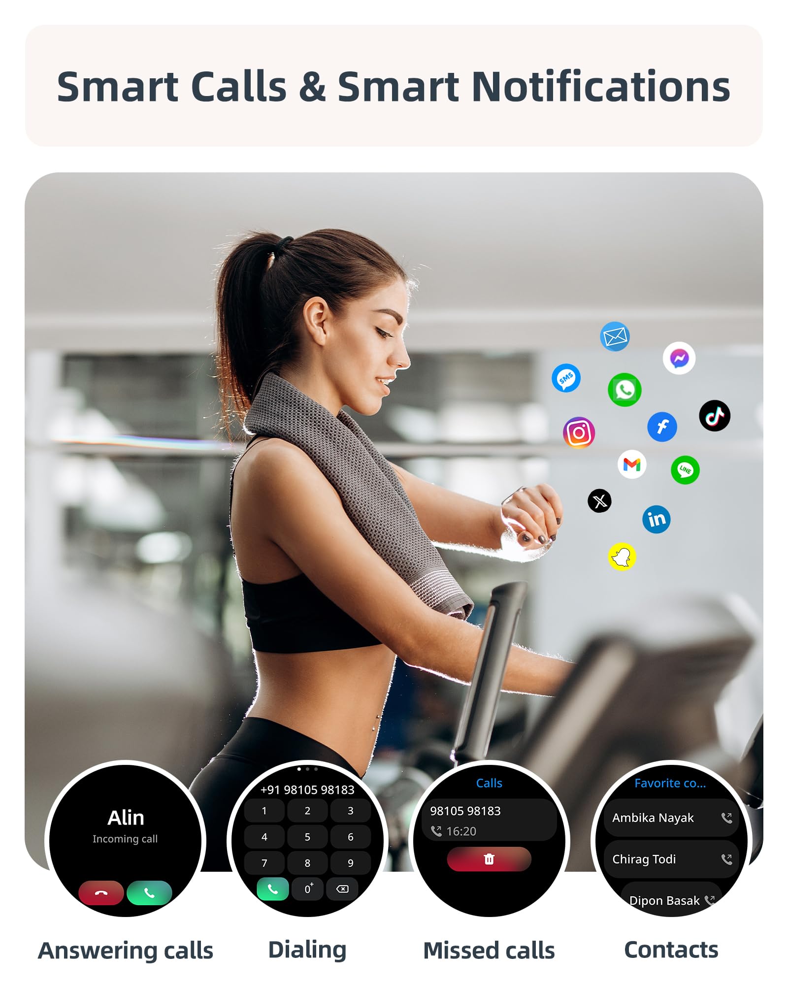 Parsonver Smart Watch for Women(Answer/Make Calls), 5ATM Waterproof Swimming Monitor, Fitness Tracker with 100+ Sports Modes, Heart Rate, Sleep Monitor, 44mm Smartwatch for Android & iPhone, Rose Gold SaumyasStore