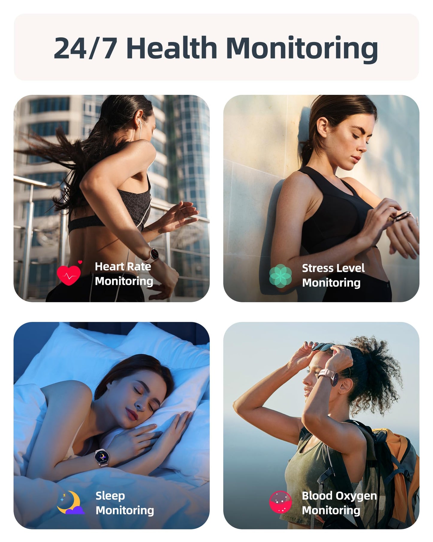 Parsonver Smart Watch for Women(Answer/Make Calls), 5ATM Waterproof Swimming Monitor, Fitness Tracker with 100+ Sports Modes, Heart Rate, Sleep Monitor, 44mm Smartwatch for Android & iPhone, Rose Gold SaumyasStore