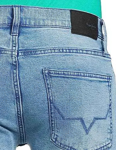 Pepe Jeans Men's Mid Rise Slim Fit Jeans Light Blue SaumyasStore