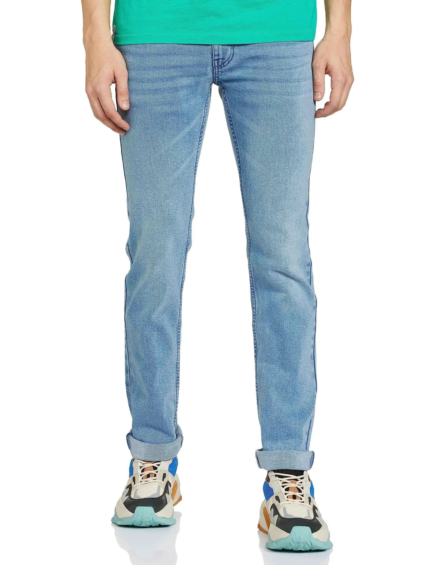Pepe Jeans Men's Mid Rise Slim Fit Jeans Light Blue SaumyasStore