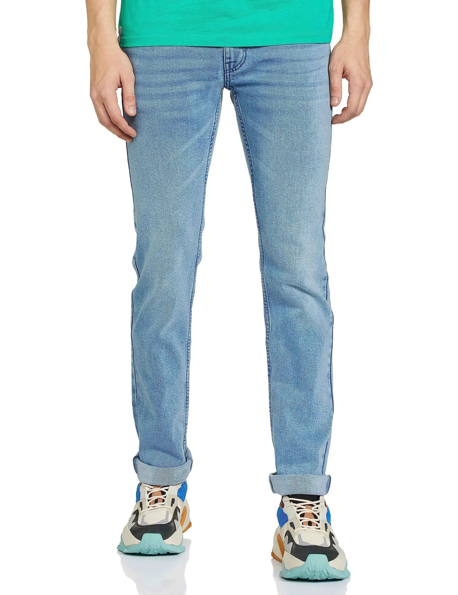 Pepe Jeans Men's Mid Rise Slim Fit Jeans Light Blue SaumyasStore