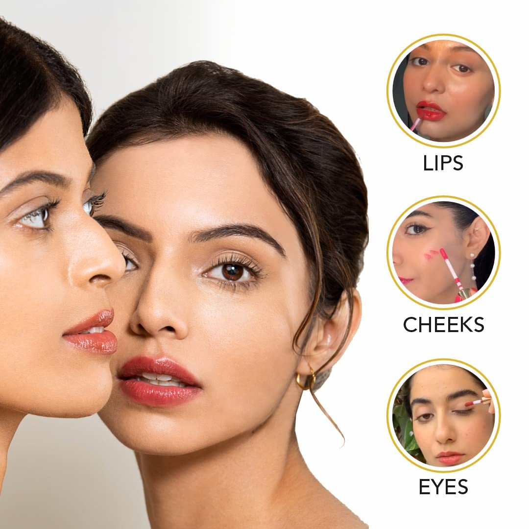 RAS Luxury Oils Oh-So-Luxe Lip and Cheek Tint Balm 3.2ml | Enriched With Natural Butters, Oils & Glycerin | Provides Moisture, Nourishment, Intense Lip Colour, Perfect Pink | Cruelty Free & Vegan SaumyasStore