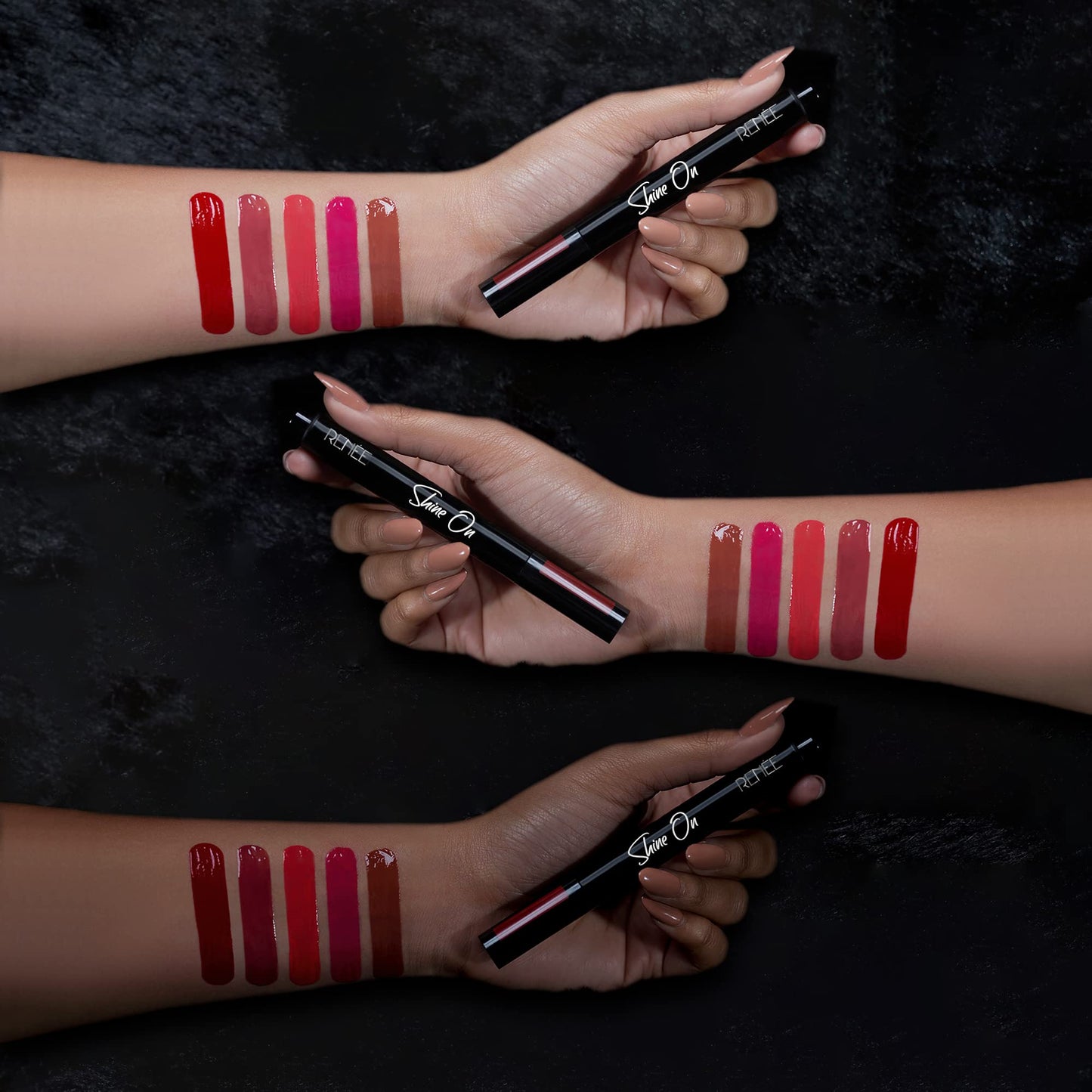 RENEE Shine on Lip Lacquer Celestial Coral 1.8ml - Long Lasting, Lightweight, Non Drying & Non Sticky - High Gloss, Intense Color & Glassy Shine SaumyasStore