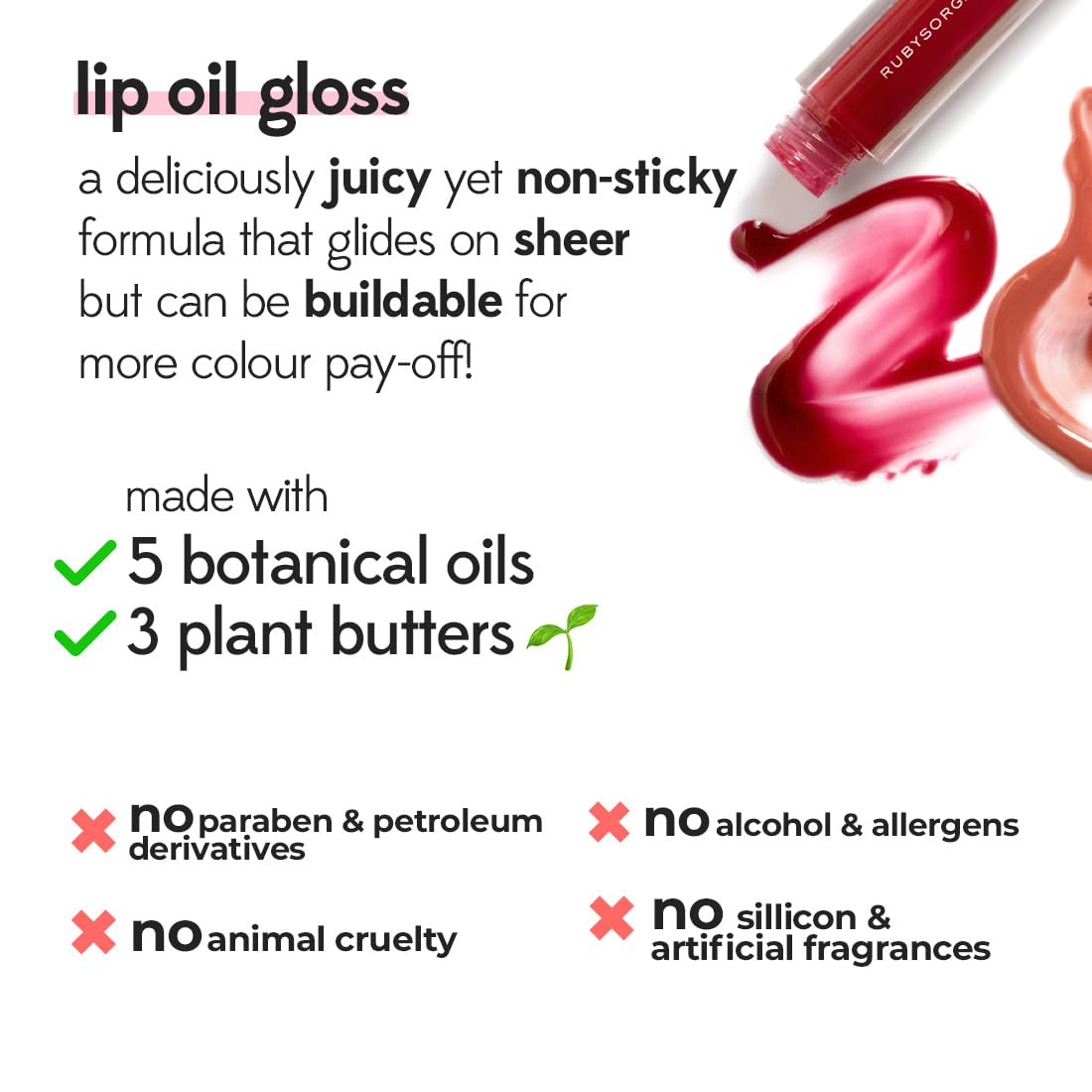 RUBY's ORGANICS Lip Beauty Gift Kit,Everyday Pinks Combo Pack Of Lipstick&Lipgloss,Moisturizing,Long Lasting,Non Sticky&Non Drying Formula,Glossy Texture,Lip Makeup,Paraben Free - Nuddy&Malibu SaumyasStore