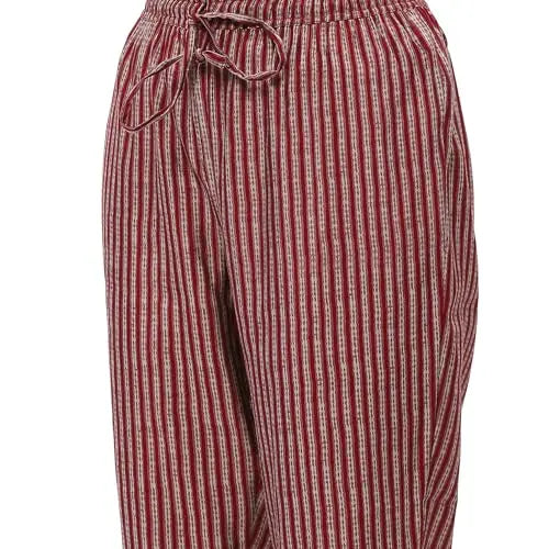 Rangriti Women Viscose Printed Straight Suit Set (FESTIVE19118SS24MRN_Red SaumyasStore