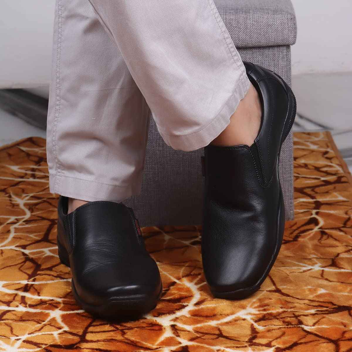 Red Chief Classic Slip On | Men's Formal Shoes for Office | Black | TPR Sole SaumyasStore