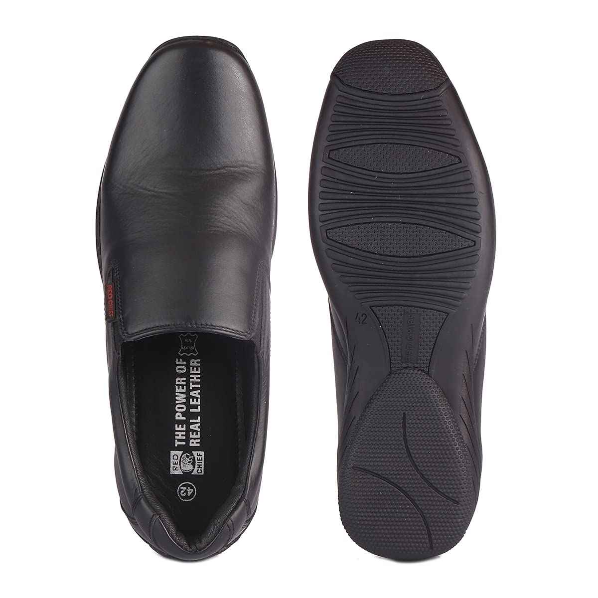 Red Chief Classic Slip On | Men's Formal Shoes for Office | Black | TPR Sole SaumyasStore