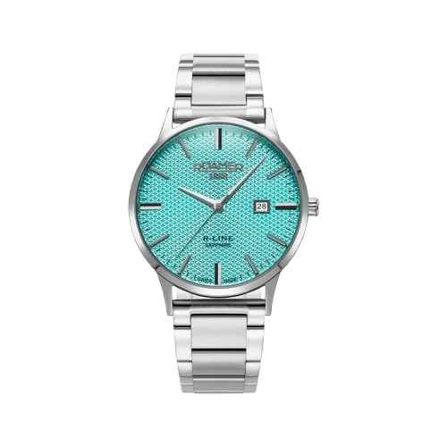 Roamer Quartz Men's R-Line Classic Sky Blue Analog Stainless Steel Watch 718833 41 05 20 SaumyasStore