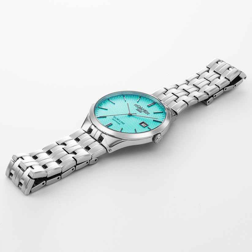 Roamer Quartz Men's Sky Blue Analog Stainless Steel Slim-Line Classic Watch 512833 41 05 20 SaumyasStore