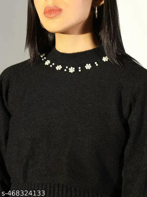 SHOWOFF Women's Black Solid Bodycon Dress with Upper Top SaumyasStore