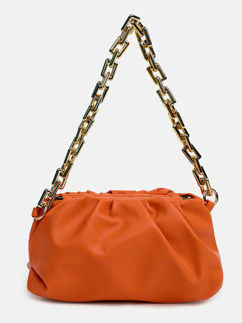 Cassandra Orange Handbag - SaumyasStore
