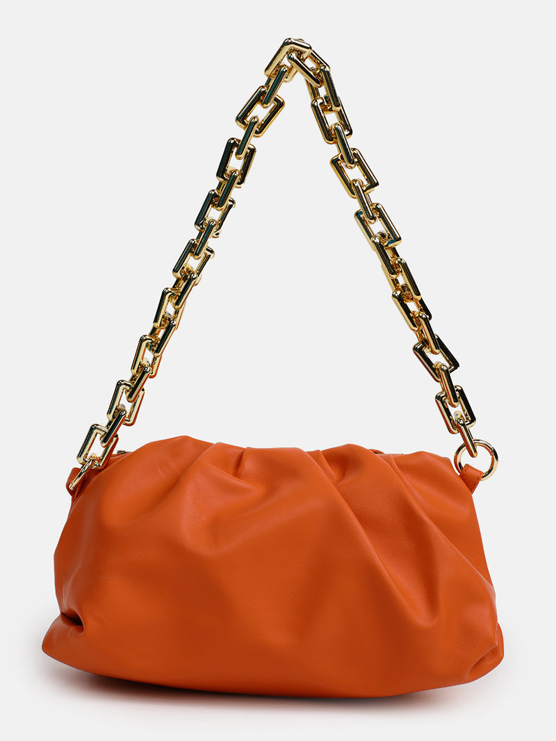 Cassandra Orange Handbag - SaumyasStore