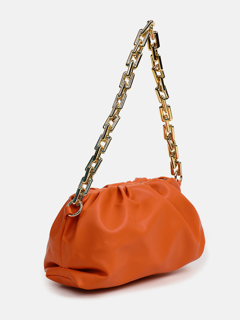 Cassandra Orange Handbag - SaumyasStore