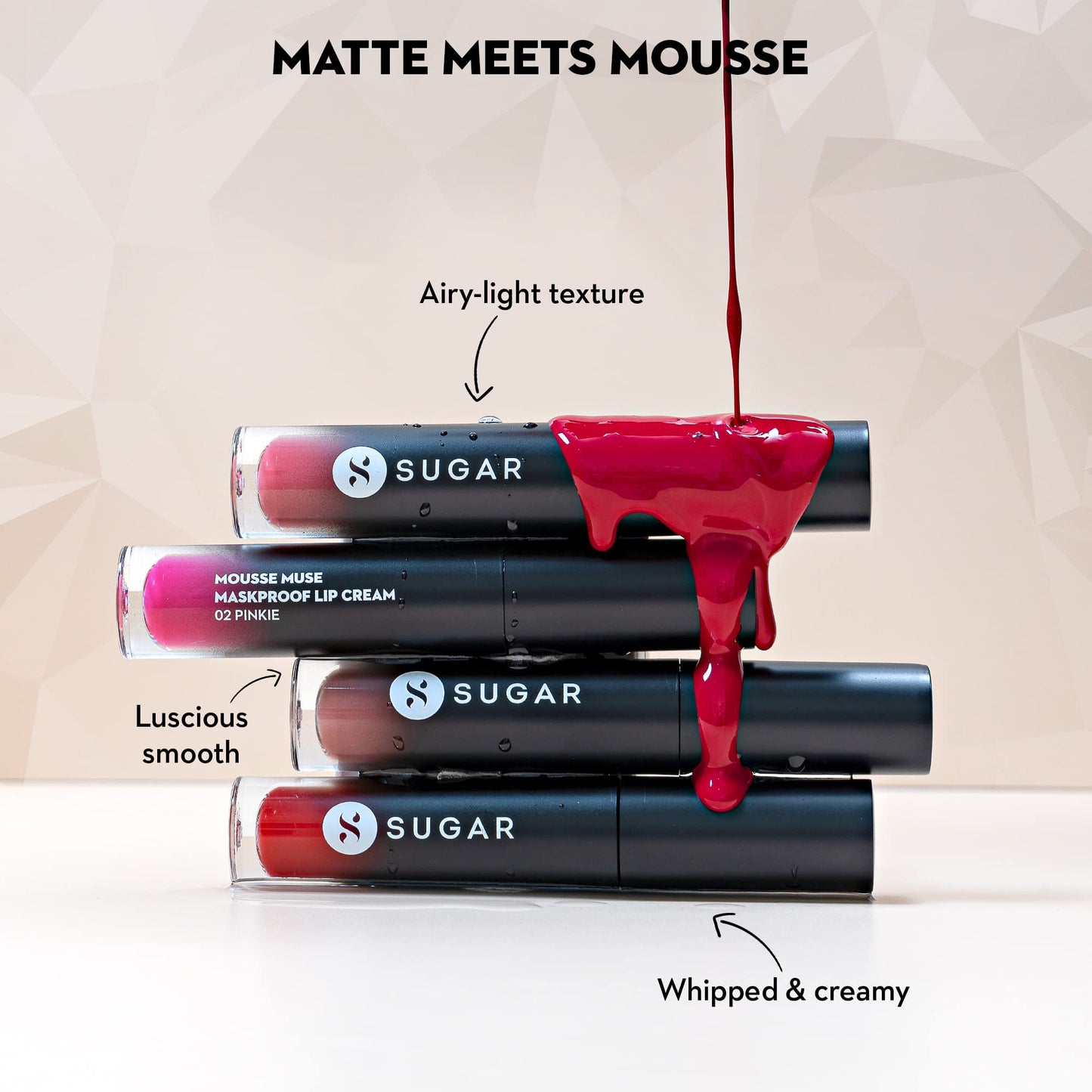 SUGAR Cosmetics Mousse Muse Lip Cream | Lasts 24+ Hrs | Creamy Mousse Lipstick | Waterproof & Smudgeproof | 5ml - 11 The Salmon SaumyasStore