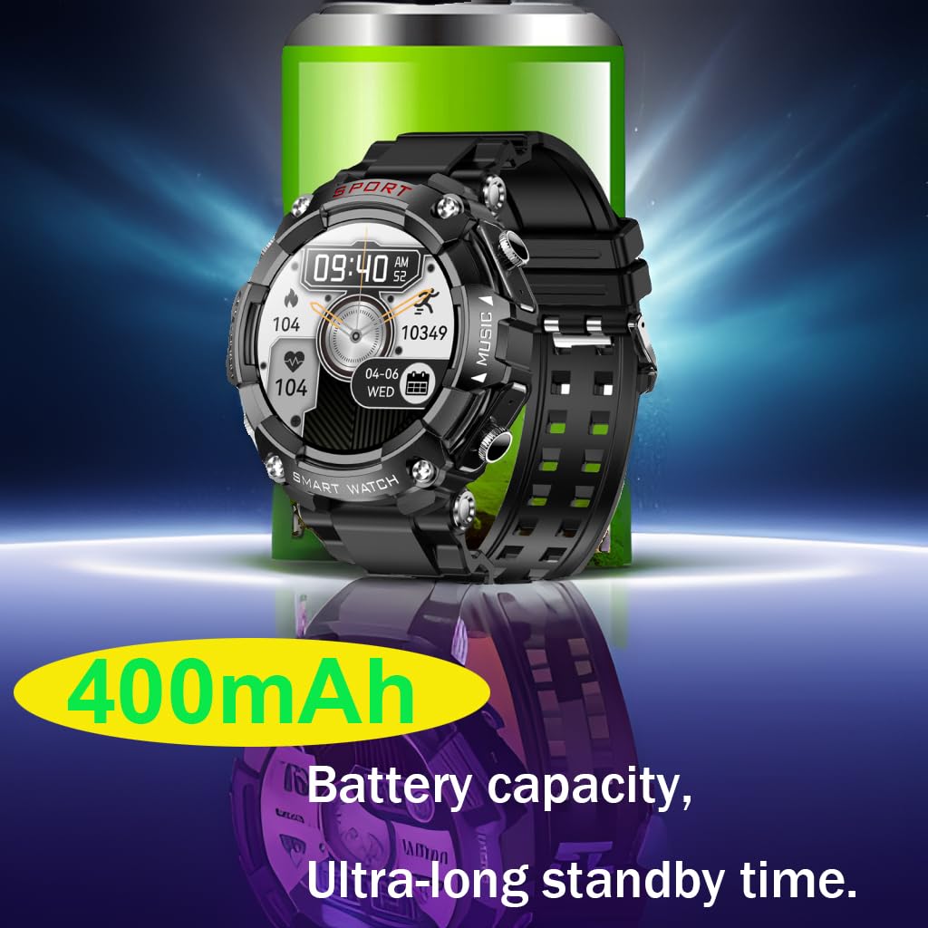 Smart Watch for Men Women,1.52" Fitness Watch with Earbuds 24H Heart Rate/Blood Oxygen/Sleep Monitor, IP67 Waterproof Smartwatch with Answer/Make Call, 110+Sport Modes, Compatible with iPhone Android SaumyasStore