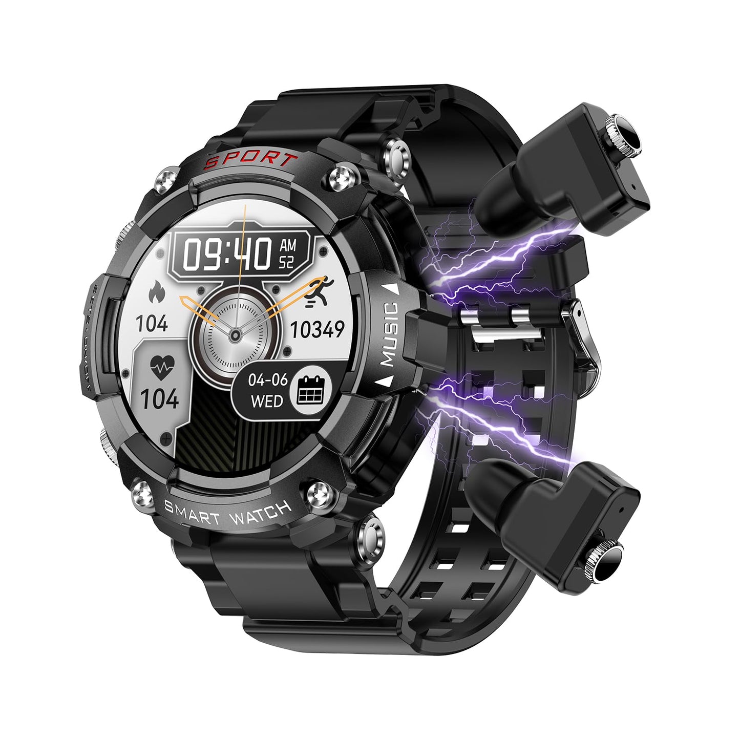 Smart Watch for Men Women,1.52" Fitness Watch with Earbuds 24H Heart Rate/Blood Oxygen/Sleep Monitor, IP67 Waterproof Smartwatch with Answer/Make Call, 110+Sport Modes, Compatible with iPhone Android SaumyasStore